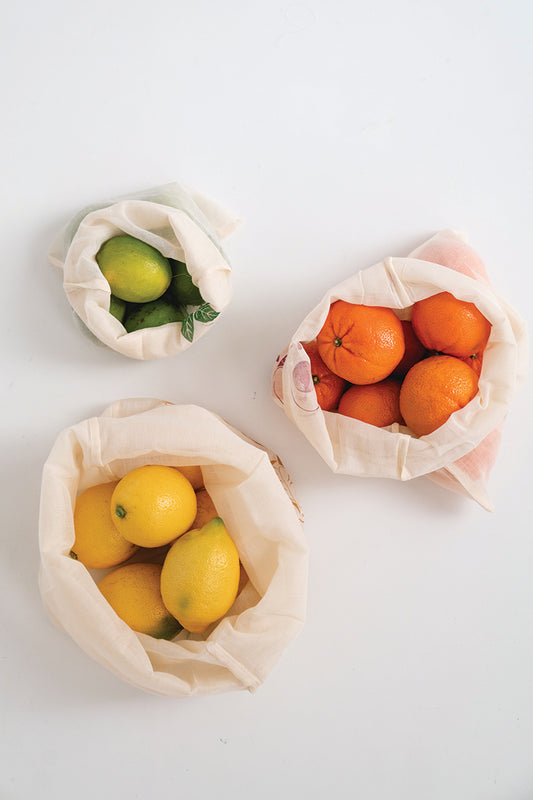 Produce Bags, Set Of 3 (Small, Medium & Large)