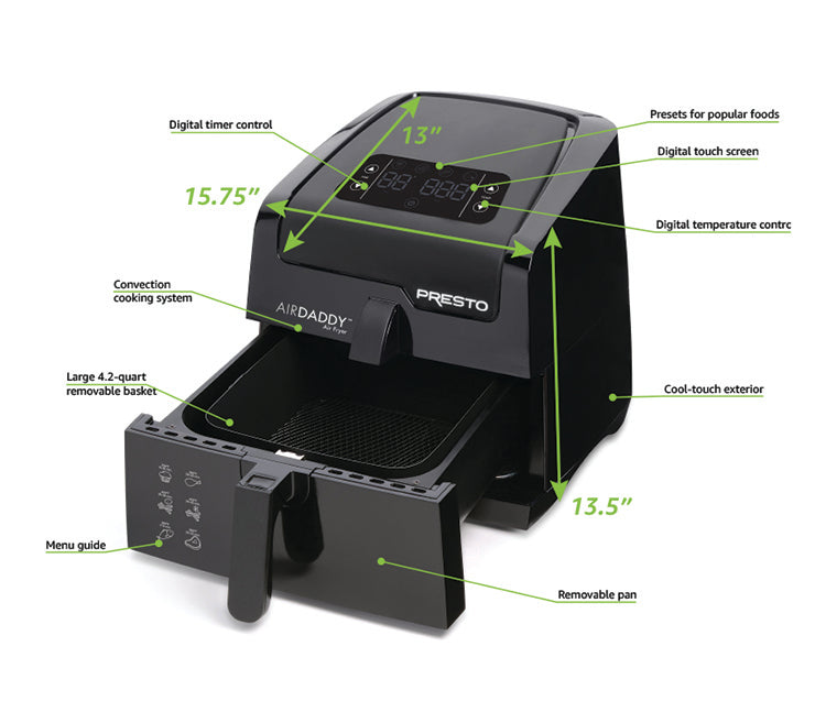 Digital AirDaddy 4.2 Quart Electric Air Fryer