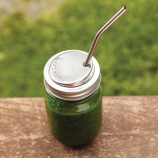 Classic Drinking Jar Lid: Wide-Mouth, Stainless Steel
