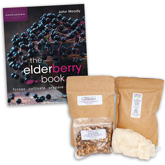 Elderberry Organic Sugar Syrup & Book Set