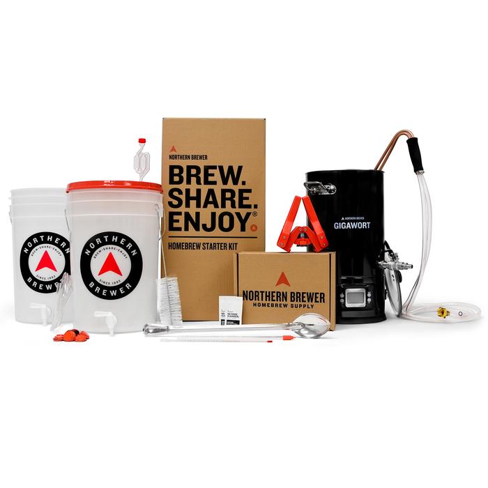 Homebrewing Starter Kit With Siphonless Fermenter - 1 Gallon