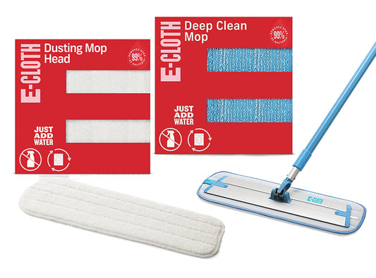 E-Cloth, Deep Clean Mop & Dust Mop Head Set