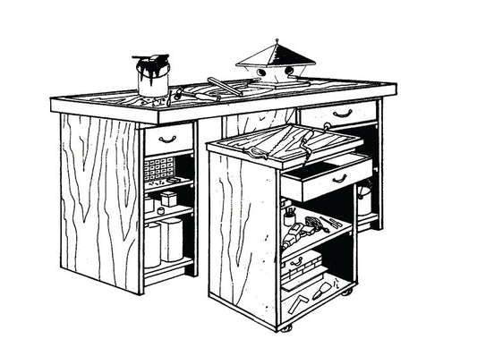 Work Bench With Cart, E-Plan