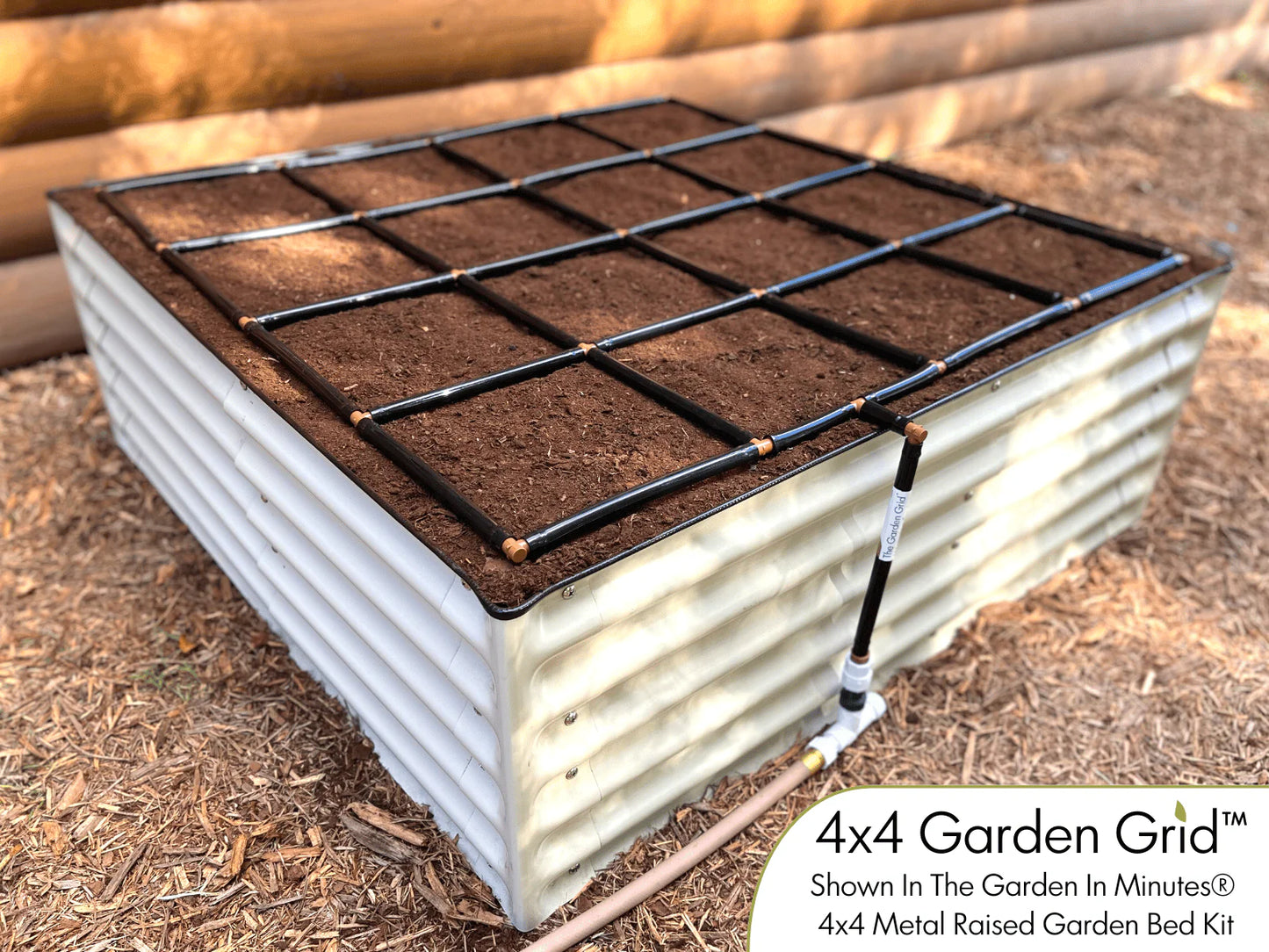 METAL RAISED GARDEN BED KITS WITH GARDEN GRIDS