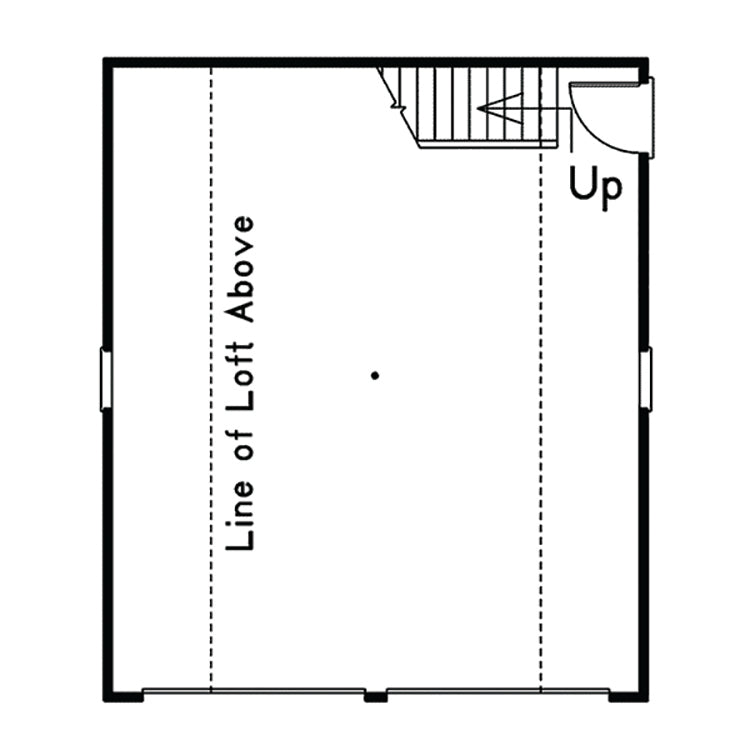 2-Car Gambrel Roof Garage With Loft, E-Plan