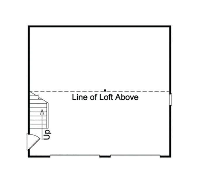 Prima 2-Car Garage With Loft, E-Plan