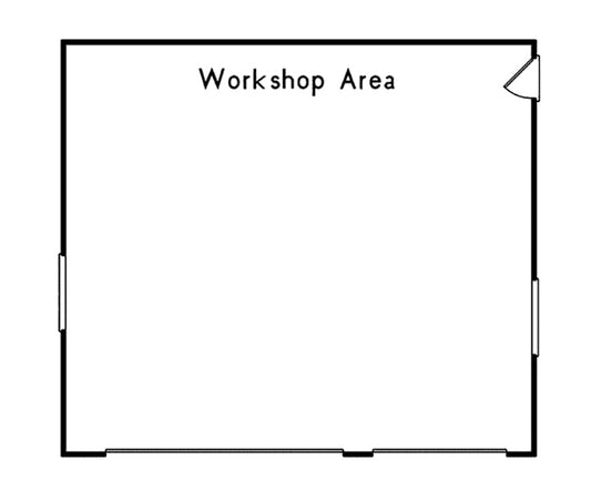 3-Car Garage With Workshop, E-Plan