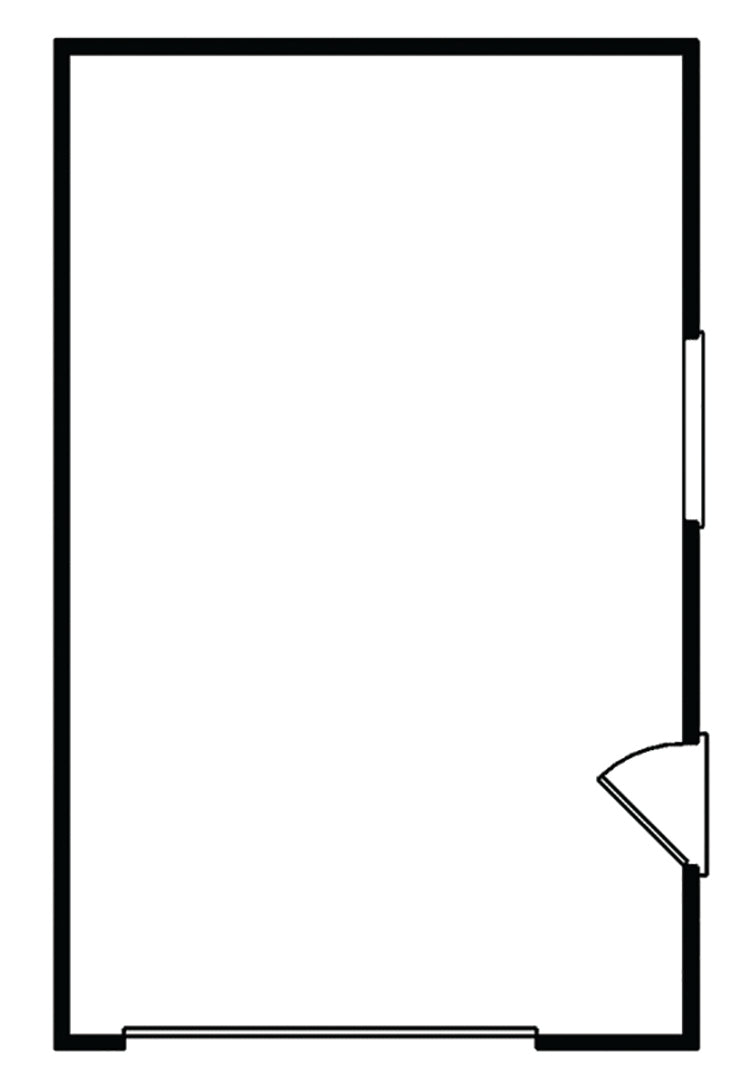 Jerrell Western One-Car Garage, E-Plan