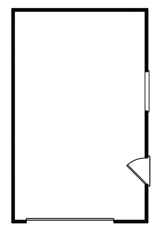 Jerrell Western One-Car Garage, E-Plan