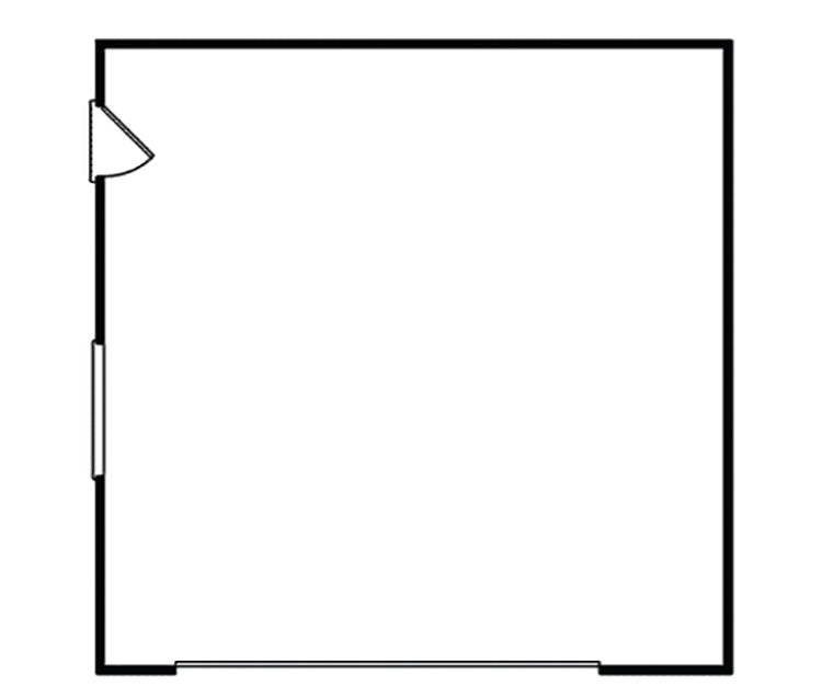 2-Car Gambrel Roof Garage, E-Plan