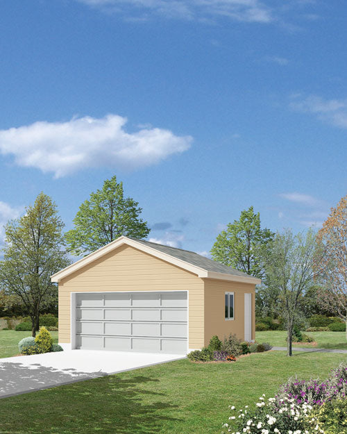 2-Car Economy Garage: 11'10" Tall, E-Plan