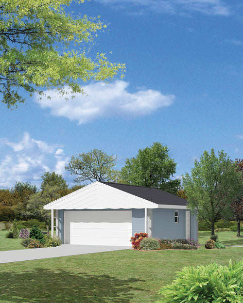 2-Car Economy Garage: 12' Tall, E-Plan