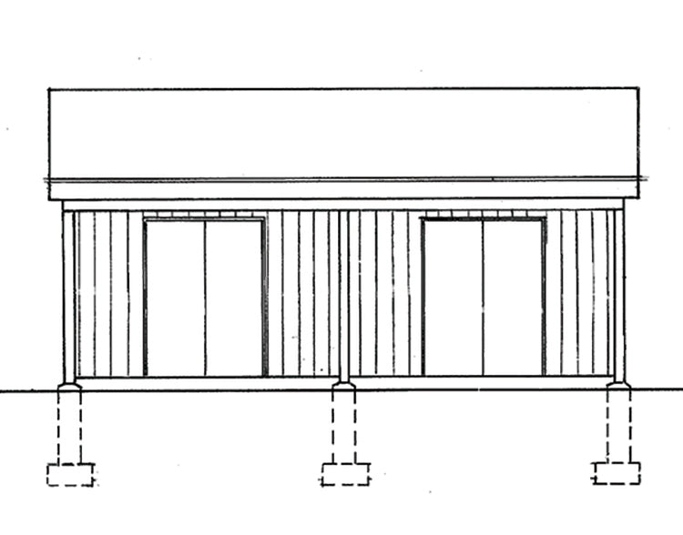 2-Car Carport With Storage, E-Plan