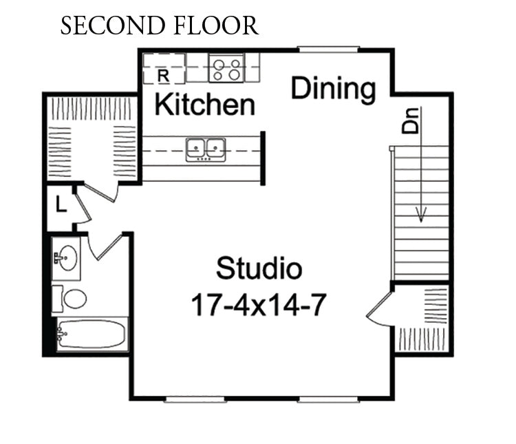 Phylicia Barn 2-Car Garage Apartment, E-Plan