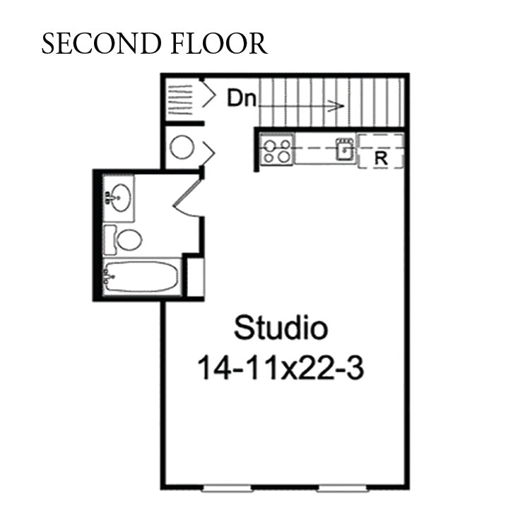 Sierra 2-Car Garage Apartment, E-Plan