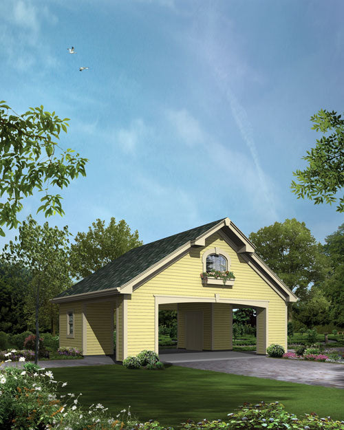 2-Car Carport with Storage Rooms: 30x24, E-Plan