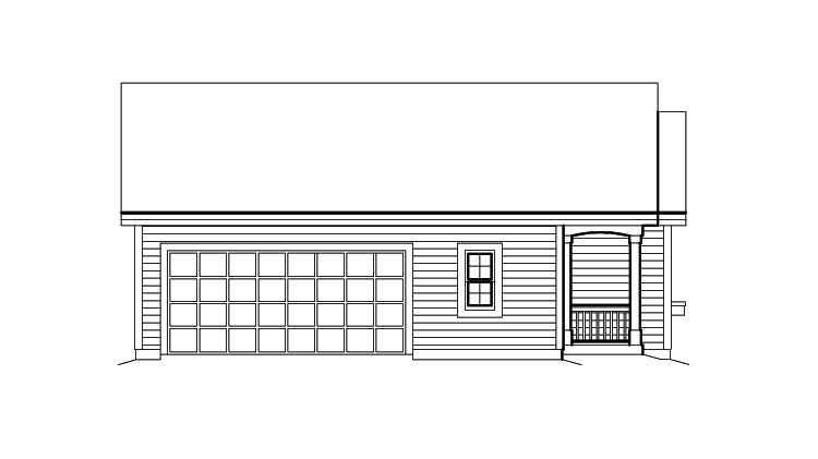 2-Car Garage With Office And Storm Shelter, E-Plan