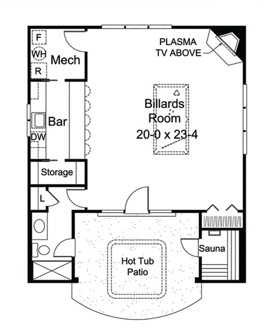 Marisela Billiards Room, E-Plan
