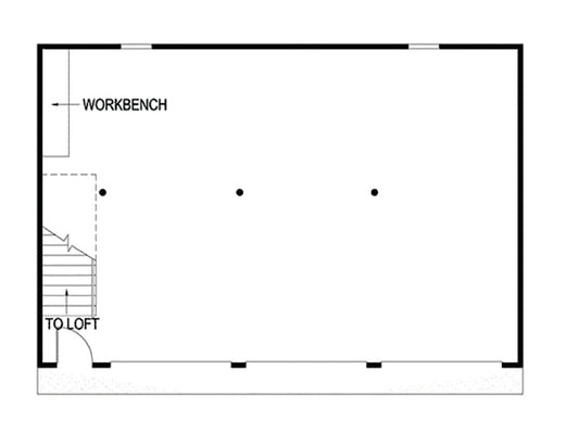 2- Or 3-Car Garage With Loft, E-Plan