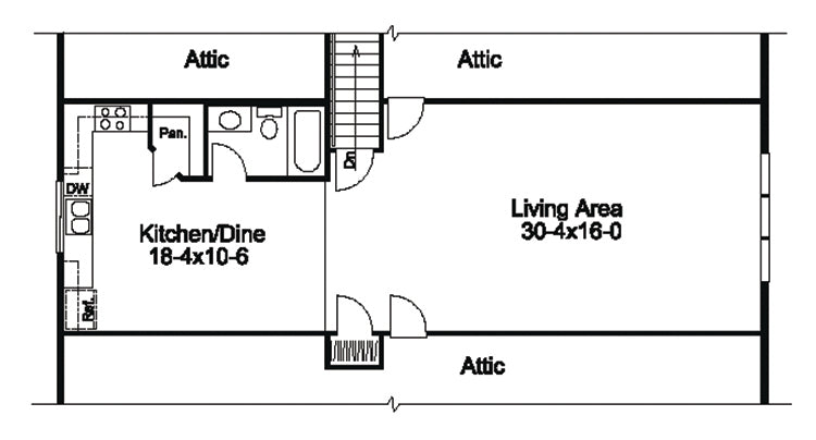 Shop With Office And Apartment, E-Plan
