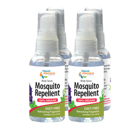 4-Pack Personal Organic Protection Mosquito Repellent