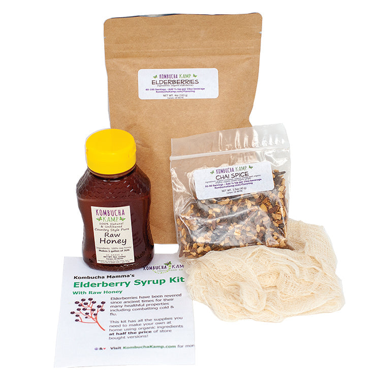 Elderberry Raw Honey Syrup & Book Set