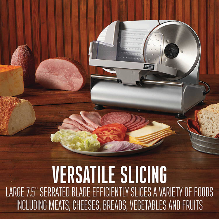 SEGAWE 10" / 7.5" Commercial Electric Meat Slicer – Deli Meat & Cheese Food Slicer With Blade