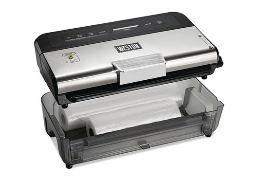 2-IN-1 LIQUID AND DRY VACUUM SEALER WITH DATE CODER STAMP