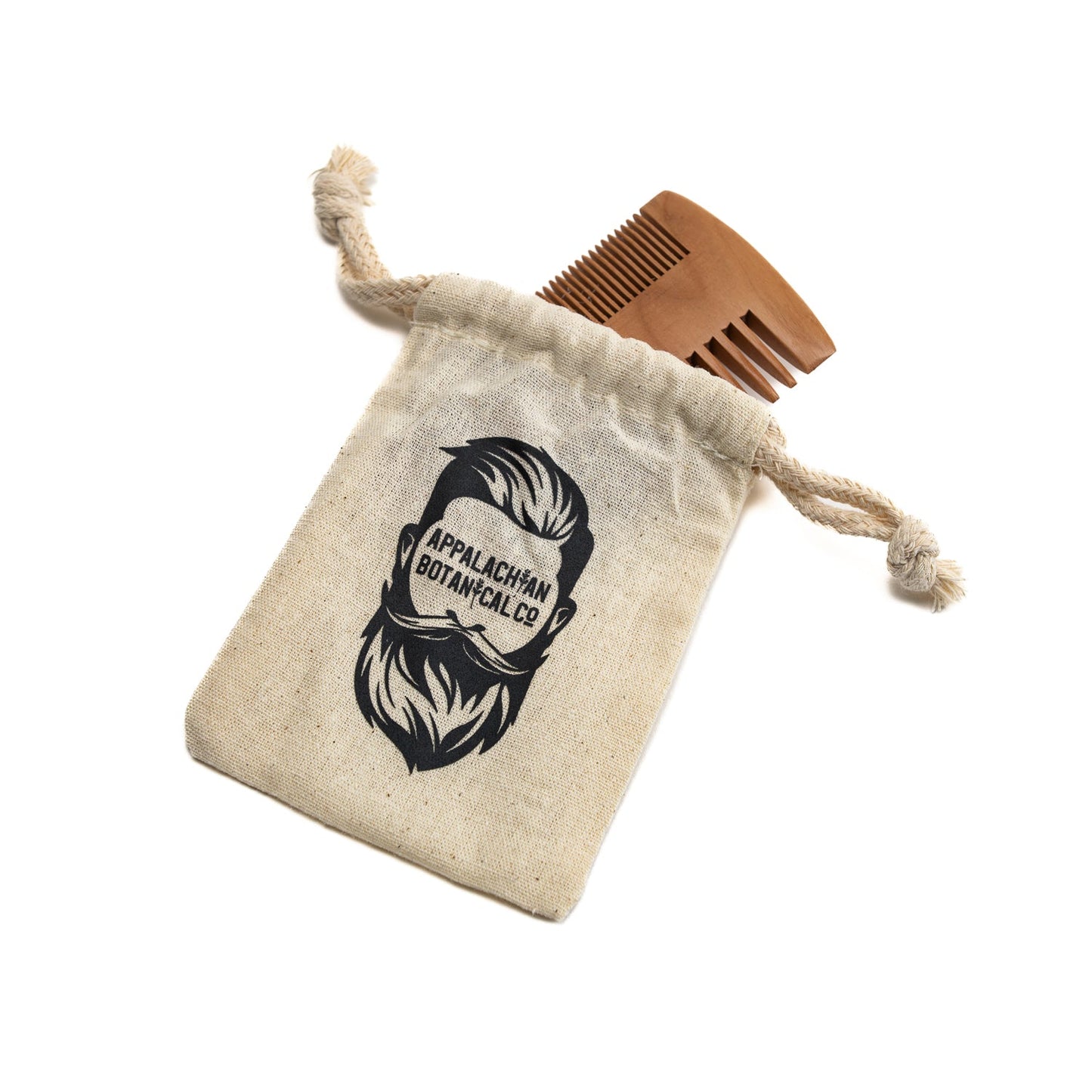 Sandalwood Beard Comb in Muslin Bag