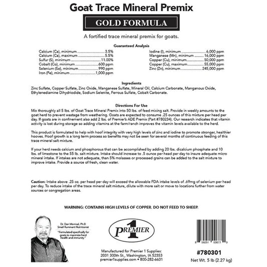 Goat Trace Mineral Premix - 5 Lbs