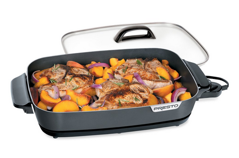 16" Electric Slimline Skillet with Glass Cover