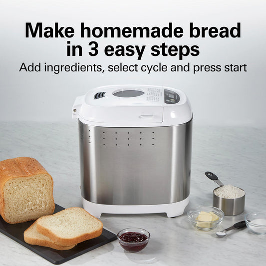 ARTISAN DOUGH & BREAD MAKER, WHITE & STAINLESS