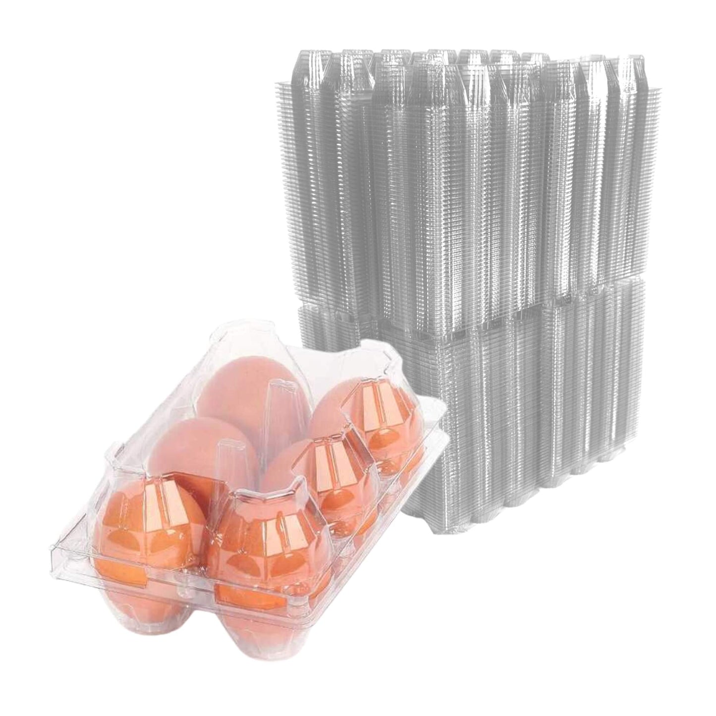 6-Egg Carton - Clear Plastic