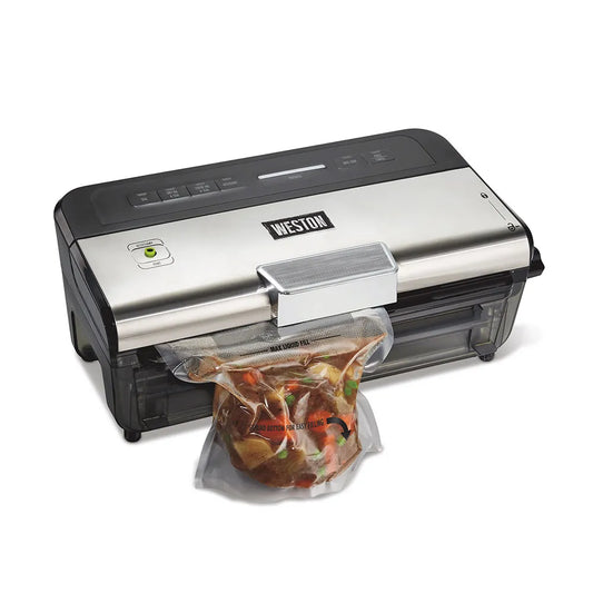 2-IN-1 LIQUID AND DRY VACUUM SEALER WITH DATE CODER STAMP