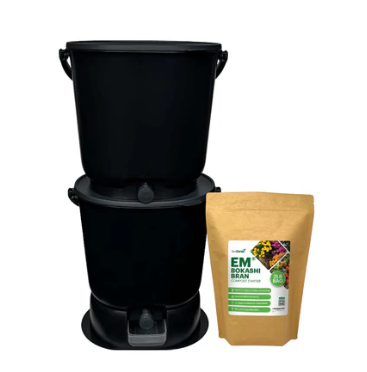 The Essential Bokashi Compost Bin Starter Kit, 4.4 gal