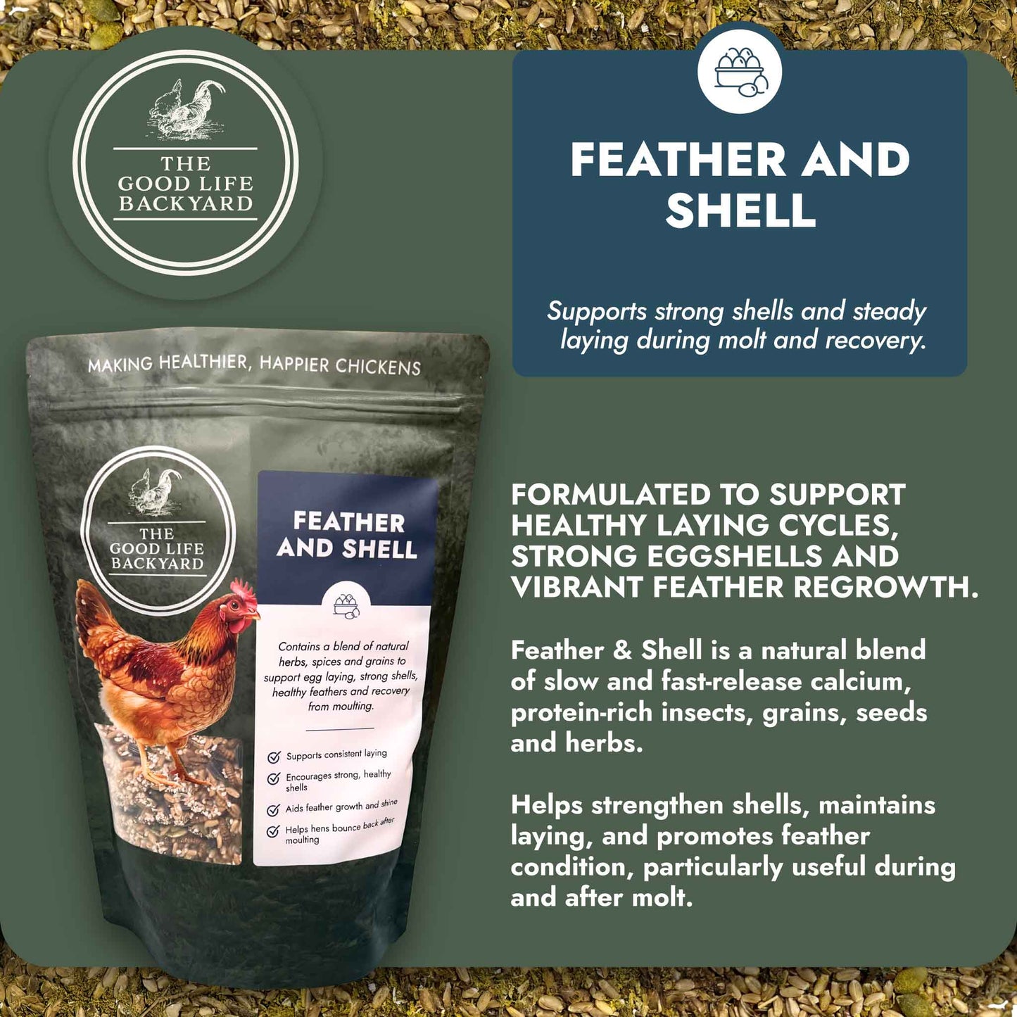 Feather and Shell - Calci-Protein Blend