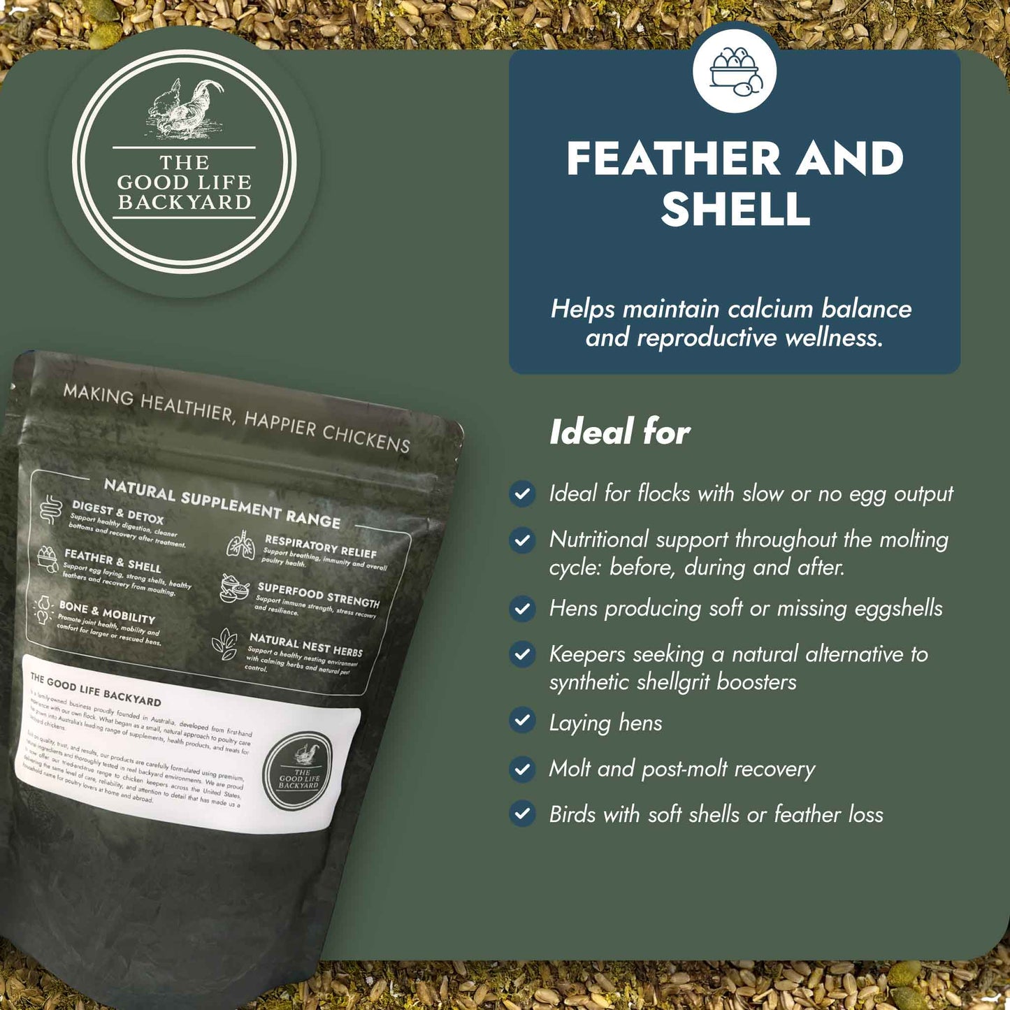 Feather and Shell - Calci-Protein Blend