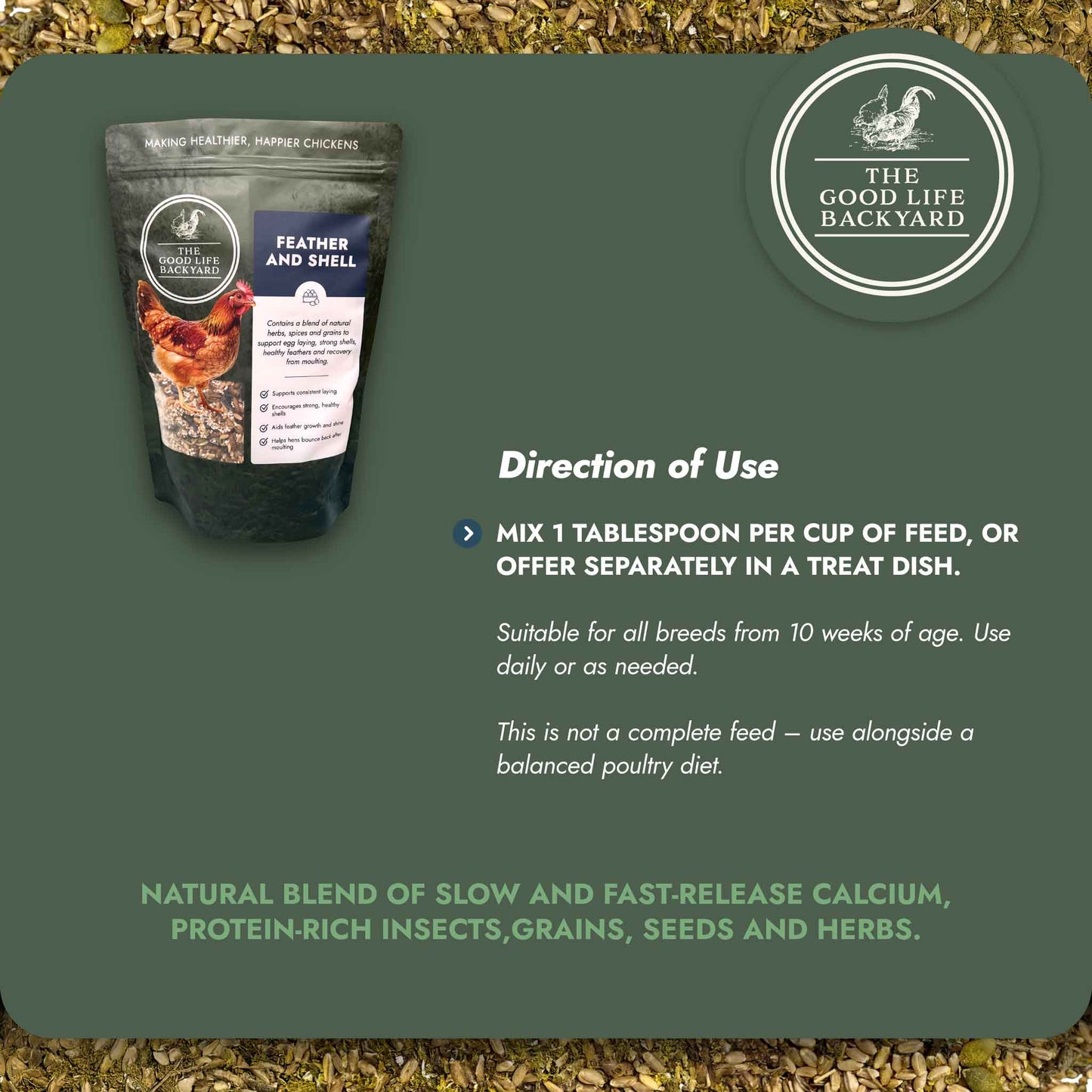 Feather and Shell - Calci-Protein Blend
