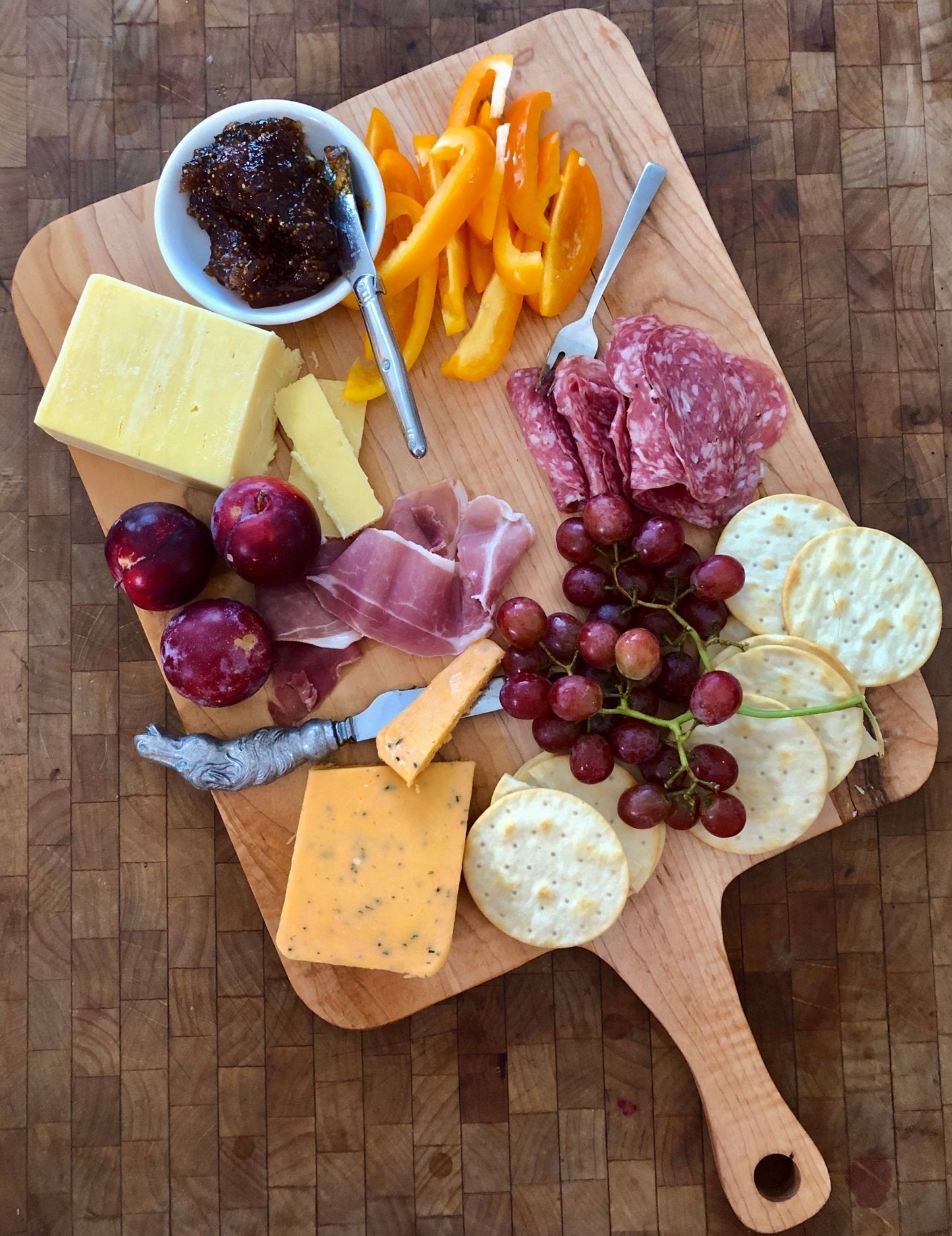 Best Charcuterie Board — American Maple Custom Medium Charcuterie Board - Vintage Style Rectangle French Board