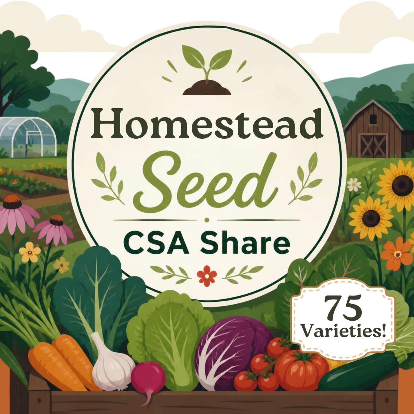 Homestead Seed CSA Share - Bulk Quantities + Over 50 Varieites Curated for Your Area!