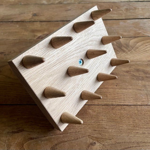 Wood Dibbler for Seed Trays & Beds — Multiple Seed Hole Maker