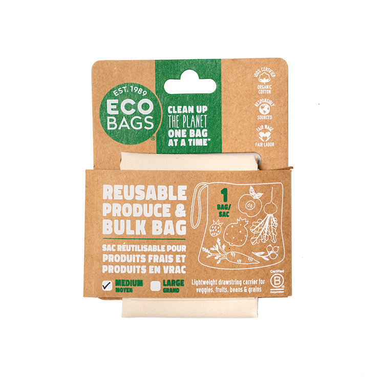 ORGANIC CLOTH BULK & PRODUCE BAG, MEDIUM SIZE