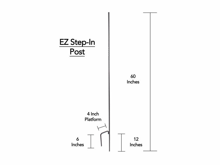 EZ STEP-IN POSTS, SUNSET ORANGE