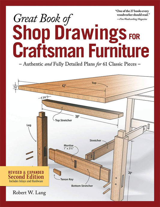 GREAT BOOK OF SHOP DRAWINGS FOR CRAFTSMAN FURNITURE