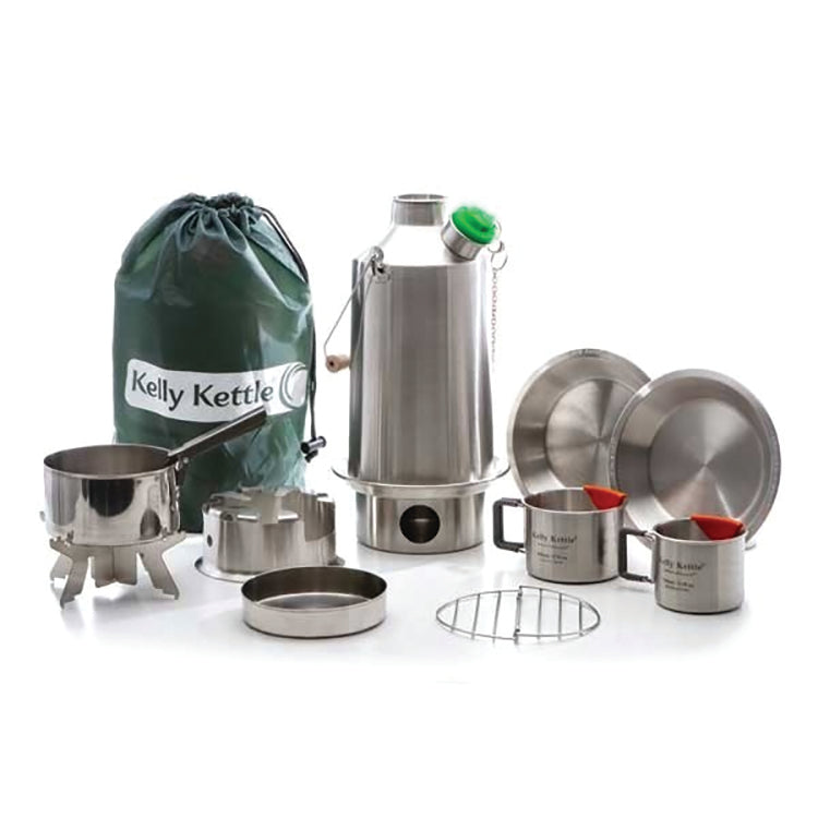 KELLY KETTLE® ULTIMATE BASE CAMP KIT - STAINLESS STEEL CAMP KETTLE