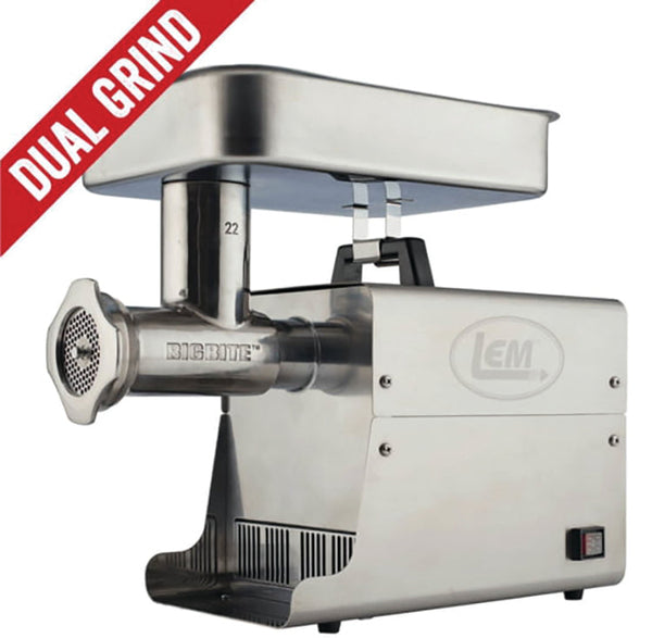 Dual Grind #22 Big Bite Meat Grinder - 1 HP
