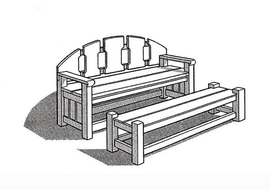 Leisure Bench With Table, E-Plan