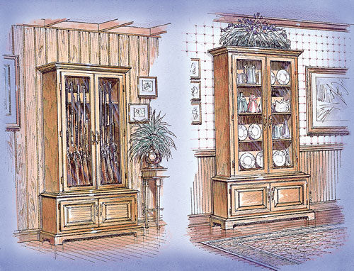 Gun/Curio Cabinet, E-Plan