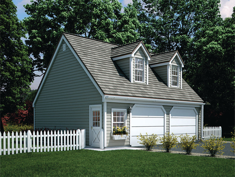 Taryn 2-Car Garage With Loft, E-Plan