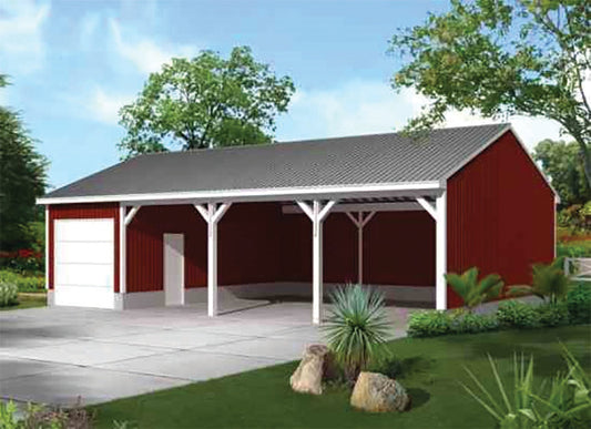 Mcdonald Pole Building Shed, E-Plan